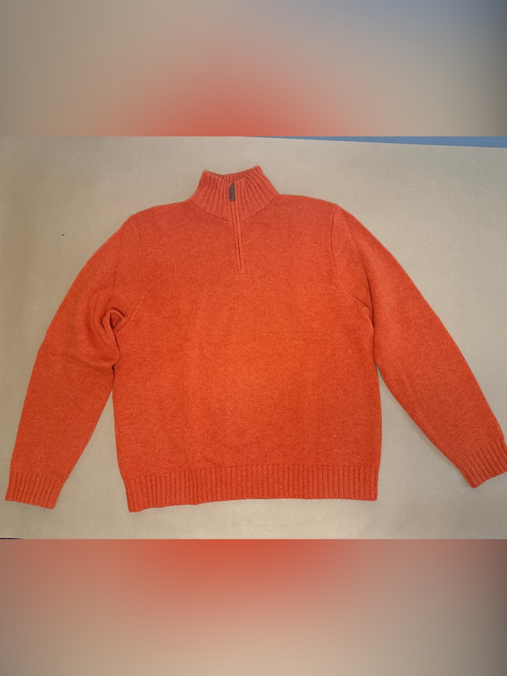 Polo Ralph Lauren Men's Orange Half-Zip Sweater